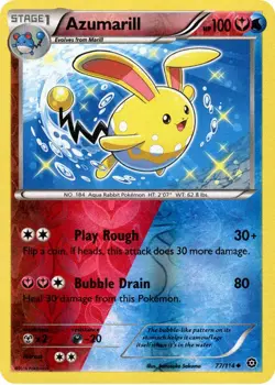Azumarill 77/114 Reverse Holo | Steam Siege | Pokemon Card - Image 1