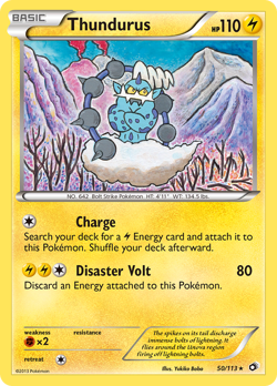 Thundurus 50/113 Rare Holo | Legendary Treasures | Pokemon Card - Image 1