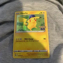 POKEMON CARD PIKACHU 028/078 RARE HOLO SHINY FOIL TCG GO SET - Image 1