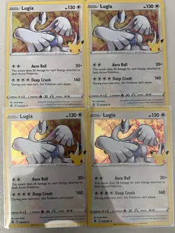 Pokemon TCG Lugia Celebrations Holo Rare Card 022/025 LOT OF 4!! 🤩 Near Mint - Image 1