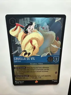 Cruella De Vil - Style Icon 143/204 Fabled Cold Foil 2025 Disney Lorcana Card NM - Image 2