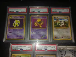 Pokemon JAPANESE Hypno Smeargle Abra Bellossom Farfetch’d PSA 7 NM 5 Card Lot - Image 2