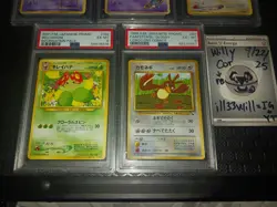 Pokemon JAPANESE Hypno Smeargle Abra Bellossom Farfetch’d PSA 7 NM 5 Card Lot - Image 3