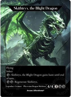 Skithiryx, the Blight Dragon - Full Art Altered Art Custom Proxy Cards - Image 1