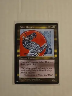 Zebra Unicorn The List Mirage MTG NM - Image 1