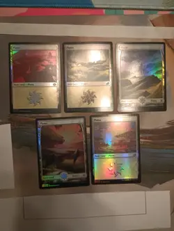 Foil Basic Land Plains x5 lot MTG Magic the Gathering These 5 - Image 1