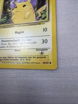 1st Edition Pikachu (Yellow Cheeks) 58/102 Pokemon Near Mint! - Image 3