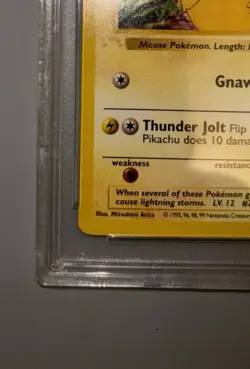 1999 POKeMON PIKACHU 1st EDITION-GHOST STAMP ERROR-PSA AUTHENTIC POP 5! - Image 3