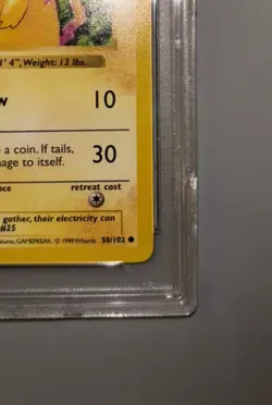 1999 POKeMON PIKACHU 1st EDITION-GHOST STAMP ERROR-PSA AUTHENTIC POP 5! - Image 4