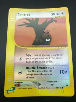 Sentret 107/147 REVERSE HOLO Pokemon Aquapolis Vintage WOTC E Series NM 2003 - Image 1