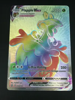 Flapple VMAX 164/163 SECRET HYPER RARE Pokemon SWSH Battle Styles Holo NM 2021 - Image 1