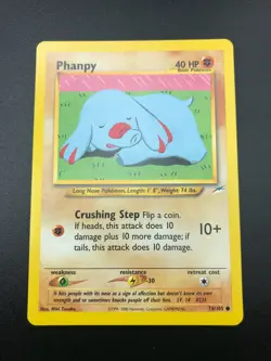 Phanpy 76/105 Common Neo Destiny Unlimited Pokemon NM 2002 Vintage WOTC - Image 1