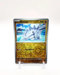Rhyhorn Common Reverse Holo Pokemon TCG Scarlet & Violet Stellar Crown 74/142 - Image 1