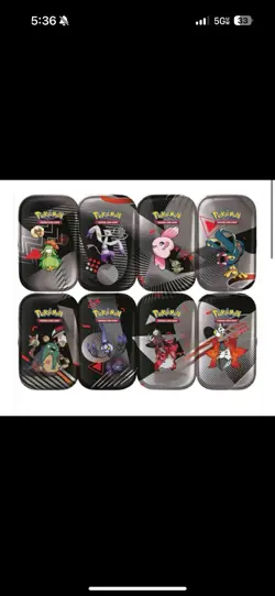 Pokemon TCG Black Bolt And White Flare Unova Mini Tin Set of 8 with Display Box! - Image 5