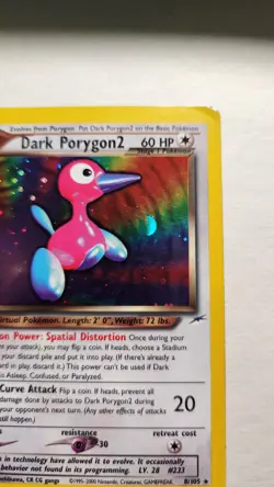 2000 Vintage Dark Porygon2 8/105 - Neo Destiny Holo Rare - Pokemon TCG - LP - Image 2