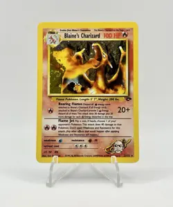 Pokemon TCG Blaine's Charizard Gym Challenge 2 Holo Unlimited Rare - Image 1