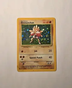 Pokemon Hitmonchan Base Set 7/102 Holo Rare HP - Image 1