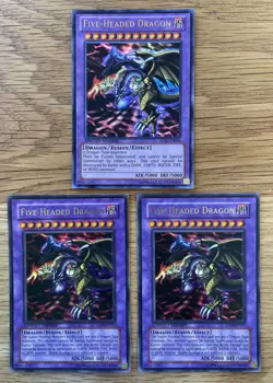 3x YuGiOh Five-Headed Dragon SD09-ENSS1 (x2) Ultra Rare Limited LC03-EN004 (x1) - Image 1