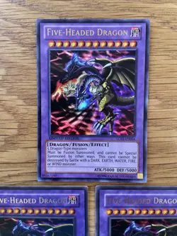 3x YuGiOh Five-Headed Dragon SD09-ENSS1 (x2) Ultra Rare Limited LC03-EN004 (x1) - Image 2