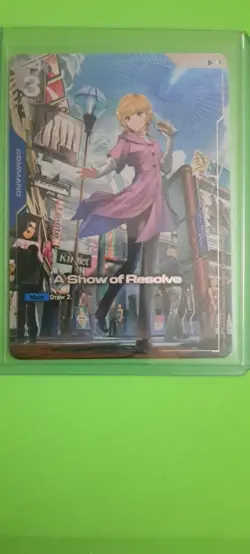 A Show of Resolve GD01-100 U+ (Alt Art) Gundam Card Game Newtype Rising - Image 1