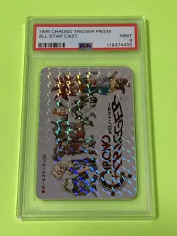 PSA9 All Star Cast Chrono Trigger Prism Carddass Card 1995 Japan Free Shipping - Image 1