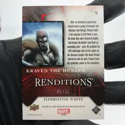 Marvel Card Kraven 9 Tombstone White /35 Fleer Upper Deck Renditions [NM] - Image 3