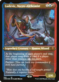 1x - Ludevic, Necro-Alchemist - ETCHED FOIL #525 - Commander Legends - NM MTG - Image 1