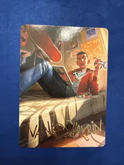 MTG Spider-Man Art Series Miles Morales Ivan Shavrin 35/54 Gold Stamped - Image 1