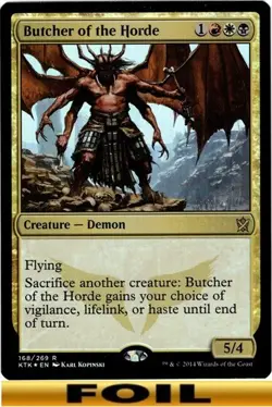 1x - Butcher of the Horde - FOIL #168 - Khans of Tarkir - LP/NM (played) MTG - Image 1