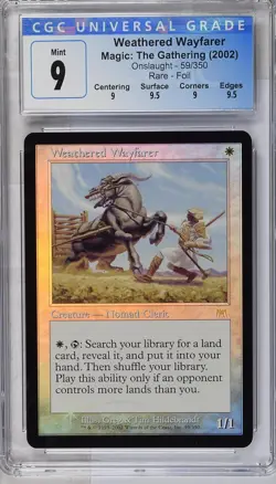 WEATHERED WAYFARER Onslaught Foil Rare CGC 9 Q++ MTG [Nostalgium] - Image 1