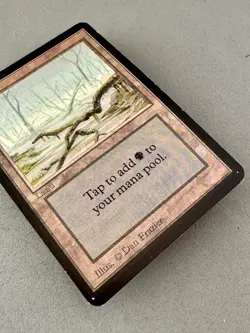 Swamp (A) Limited Edition Alpha MTG-LP MP-Vintage Magic the Gathering - Image 4