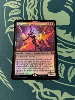 Gwenom, Remorseless 0056 Foil Marvel’s Spider-Man SPM MTG Magic Mythic - Image 1