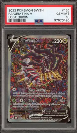 Pokemon Giratina V Lost Origin Full Alt Art #186 PSA 10 Gem Mint - Image 1