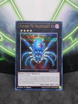 Yugioh Number 70: Malevolent Sin DUSA-EN014 Ultra Rare 1st Edition NM - Image 1