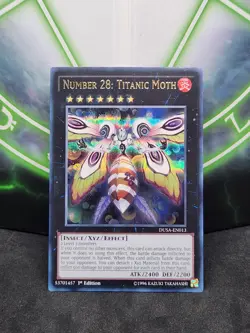 Yugioh Number 28: Titanic Moth DUSA-EN013 Ultra Rare 1st Edition NM - Image 1