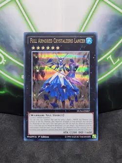 Yugioh Full Armored Crystalzero Lancer DUSA-EN007 Ultra Rare 1st Edition NM - Image 1