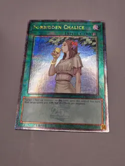 Yugioh! Forbidden Chalice 1st edition RA04-EN137 Quarter Century Secret Rare - Image 2