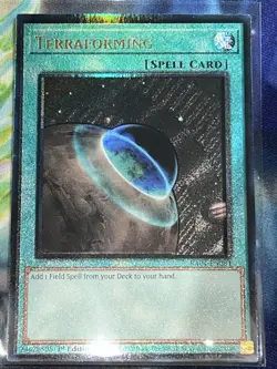 Yugioh Terraforming RA04-EN084 Prismatic Ultimate Rare First Edition Near Mint - Image 1