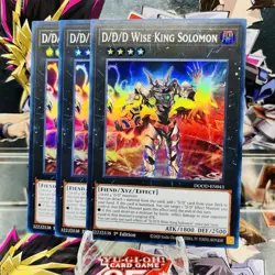 3x Yugioh Playset D/D/D Wise King Solomon DOOD-EN043 Super Rare 1st Ed Near Mint - Image 1