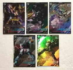 Lot of 5 Japanese Mobile Suit Gundam Arsenal Base Master Rare Card set - Image 1