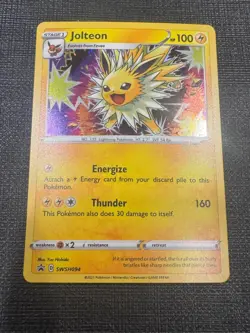 2021 Jolteon SWSH094 Black Star Promo Holo Rare Pokemon Card NM-Mint - Image 3