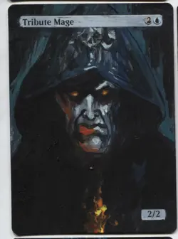 Tribute Mage MTG Altered art MAGIC Hand Painted Card Commander - Image 1