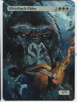 Silverback Elder MTG Altered art MAGIC Hand Painted Card Commander - Image 1