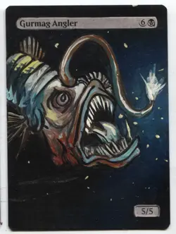Gurmag Angler MTG Altered art MAGIC Hand Painted Card Commander - Image 1