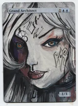 Grand Architect MTG Altered art MAGIC Hand Painted Card Commander - Image 1