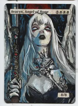 Avacyn, Angel of Hope MTG Altered art MAGIC Hand Painted Card Commander - Image 1
