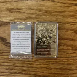 1999 Pokemon 23K Gold Plated Trading Card Poliwhirl Burger King COA - Image 2