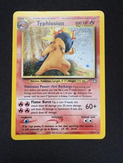 Pokemon Neo Genesis 2000 Typhlosion Holo Rare Card TCG 17/111 - Image 1