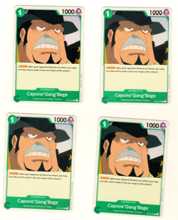 Set Of 4 Capone Gang Bege ST02-004 Starter Deck 2 One Piece Trading Card - Image 1