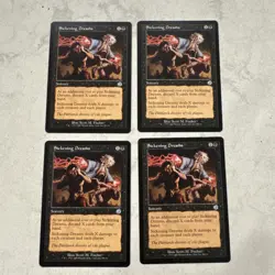 Magic the Gathering MTG Sickening Dreams Play Set Of 4 Cards - Image 1